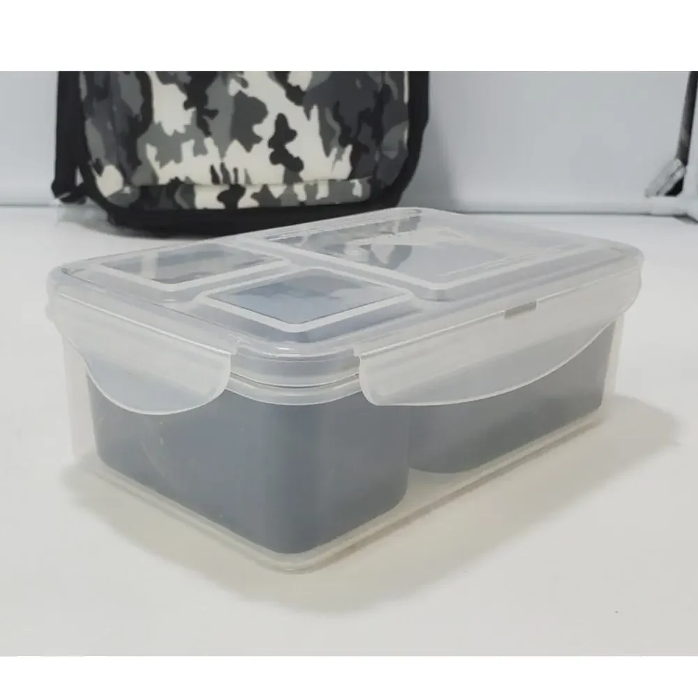 Insulated Lunch Tote Arctic Zone, Black Camo with 4 Plastic Bento Containers